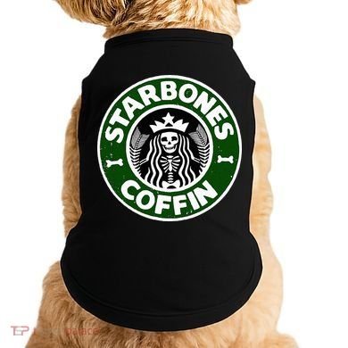 Starbones Coffin Funny Horror Coffee Doggie Tank