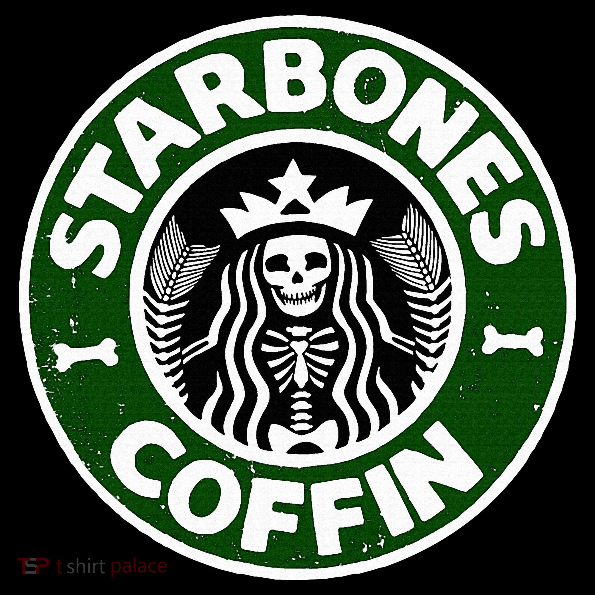 Starbones Coffin Funny Horror Coffee Doggie Tank