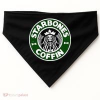 Starbones Coffin Funny Horror Coffee USA-Made Doggie Bandana thumb 0