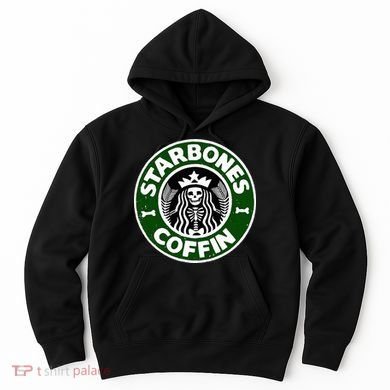 Starbones Coffin Funny Horror Coffee Hoodie