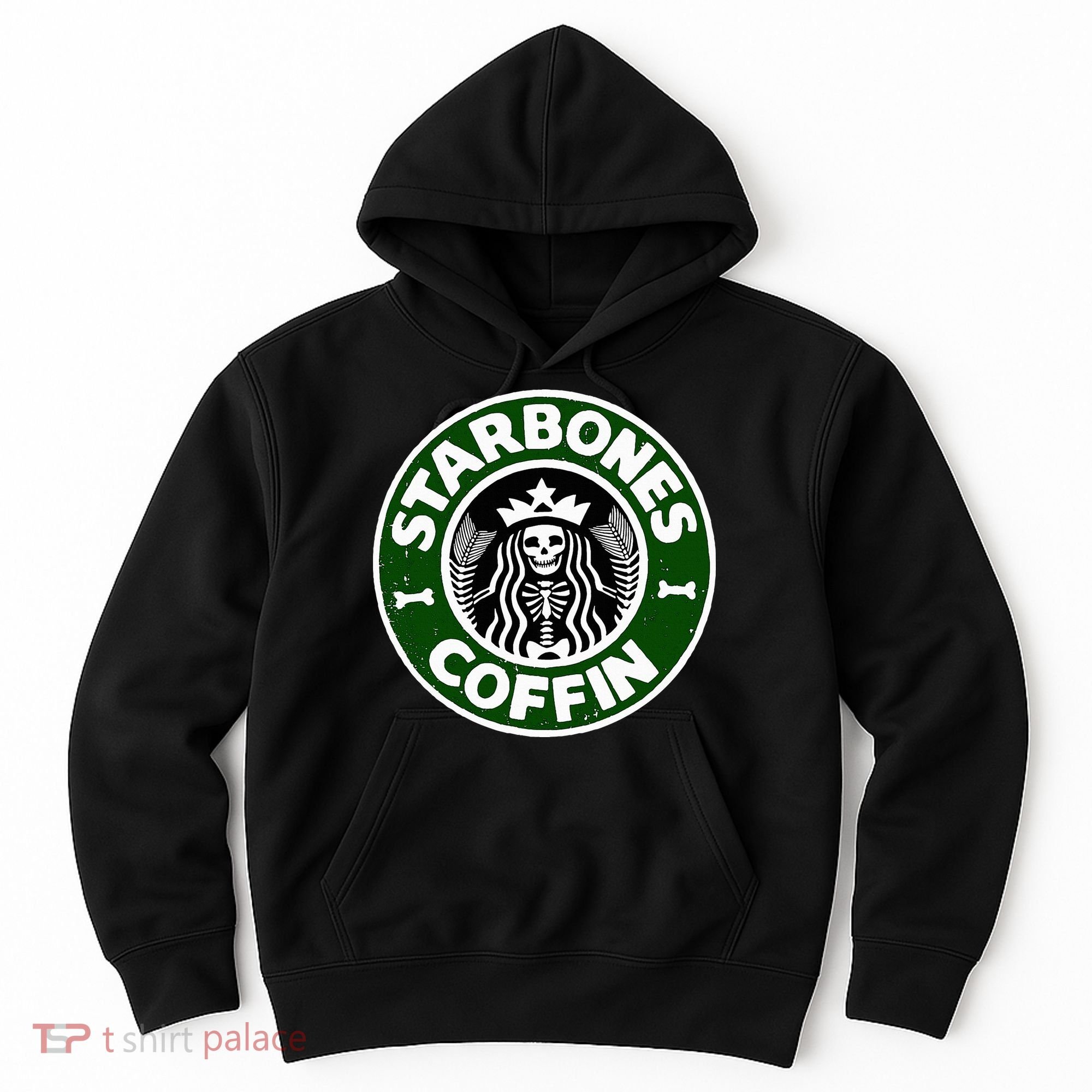 Starbones Coffin Funny Horror Coffee Hoodie