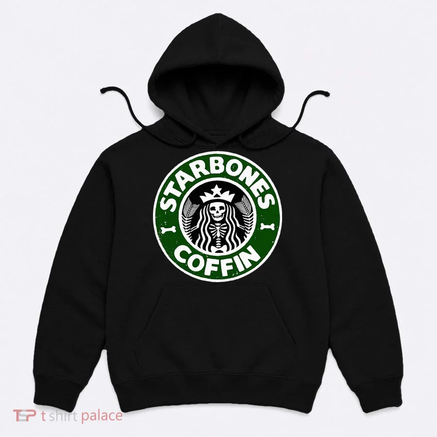 Starbones Coffin Funny Horror Coffee Hoodie