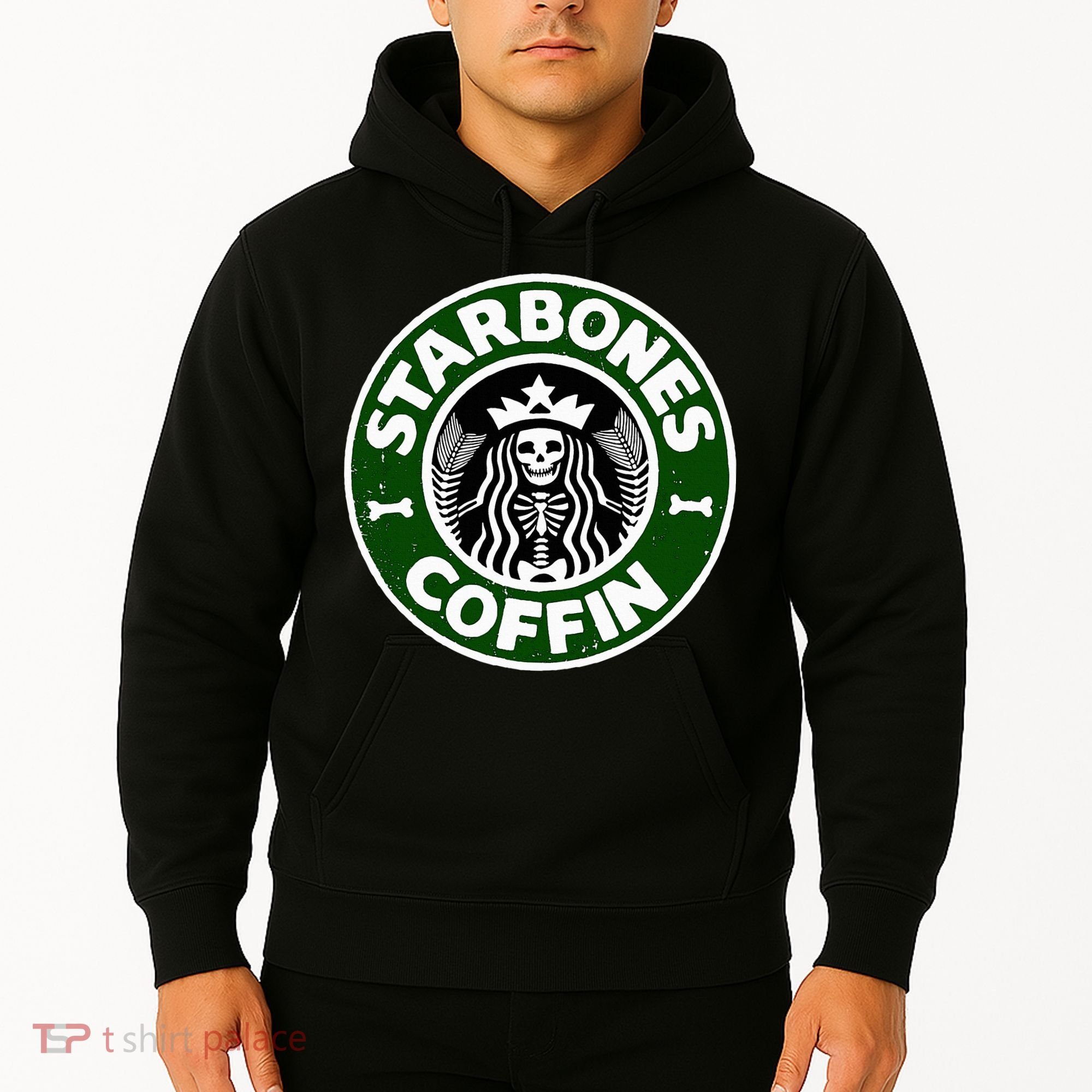 Starbones Coffin Funny Horror Coffee Hoodie