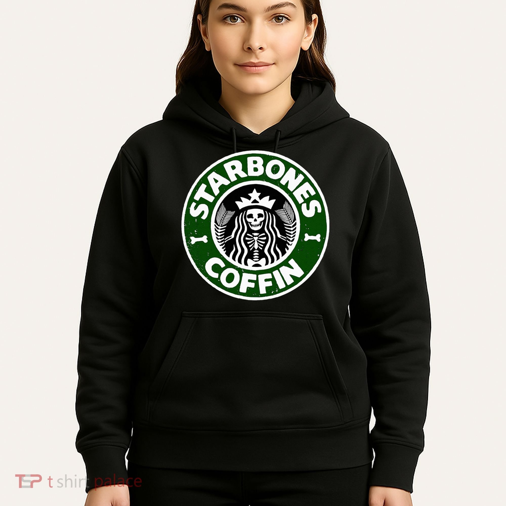 Starbones Coffin Funny Horror Coffee Hoodie