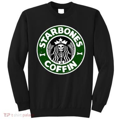 Starbones Coffin Funny Horror Coffee Sweatshirt