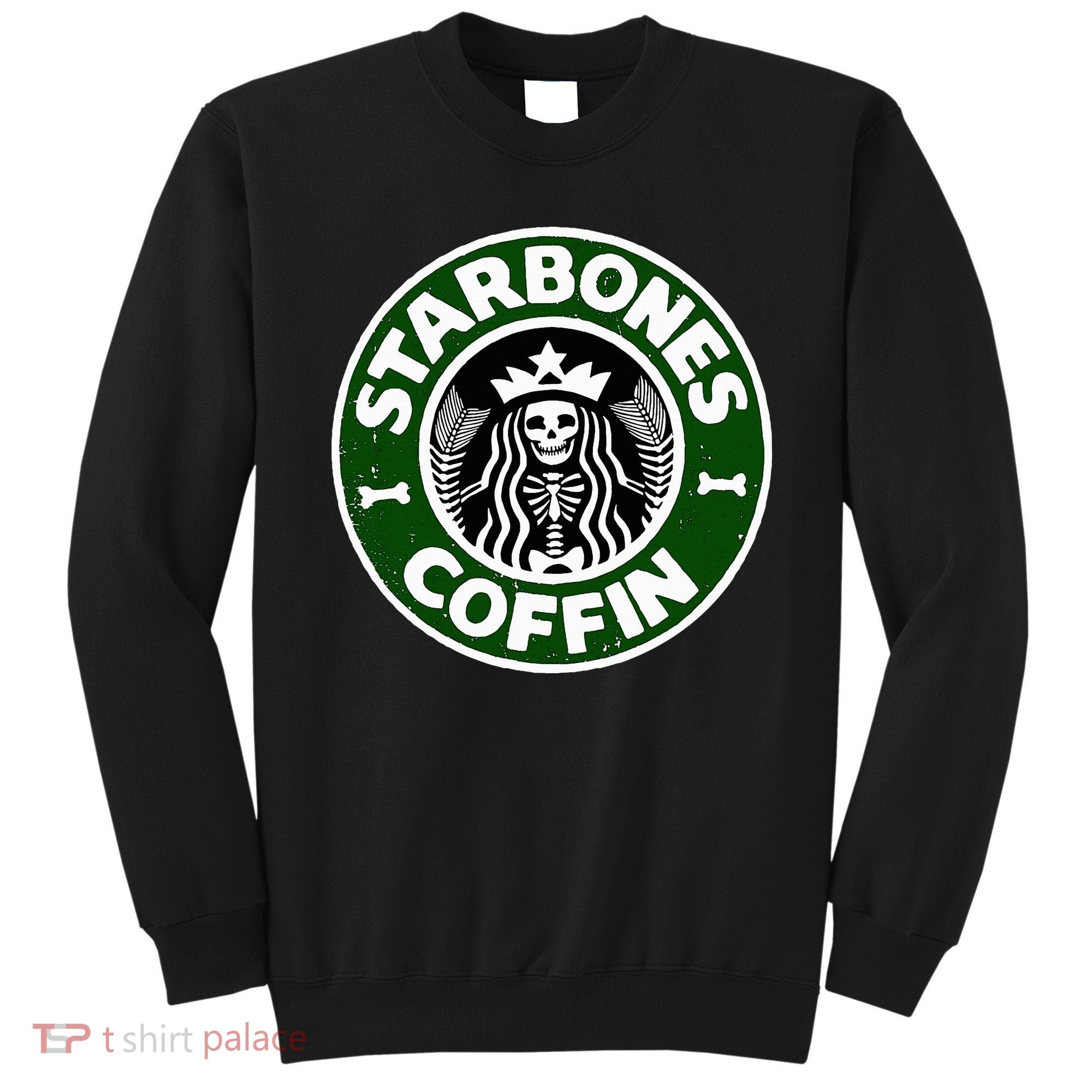 Starbones Coffin Funny Horror Coffee Sweatshirt