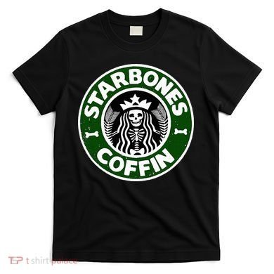 Starbones Coffin Funny Horror Coffee T-Shirt