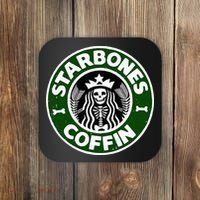 Starbones Coffin Funny Horror Coffee Coaster thumb 0