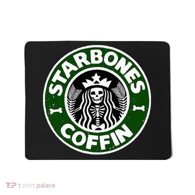 Starbones Coffin Funny Horror Coffee Mousepad