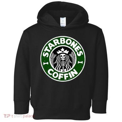 Starbones Coffin Funny Horror Coffee Toddler Hoodie