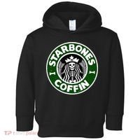 Starbones Coffin Funny Horror Coffee Toddler Hoodie thumb 0