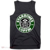 Starbones Coffin Funny Horror Coffee Tank Top thumb 0