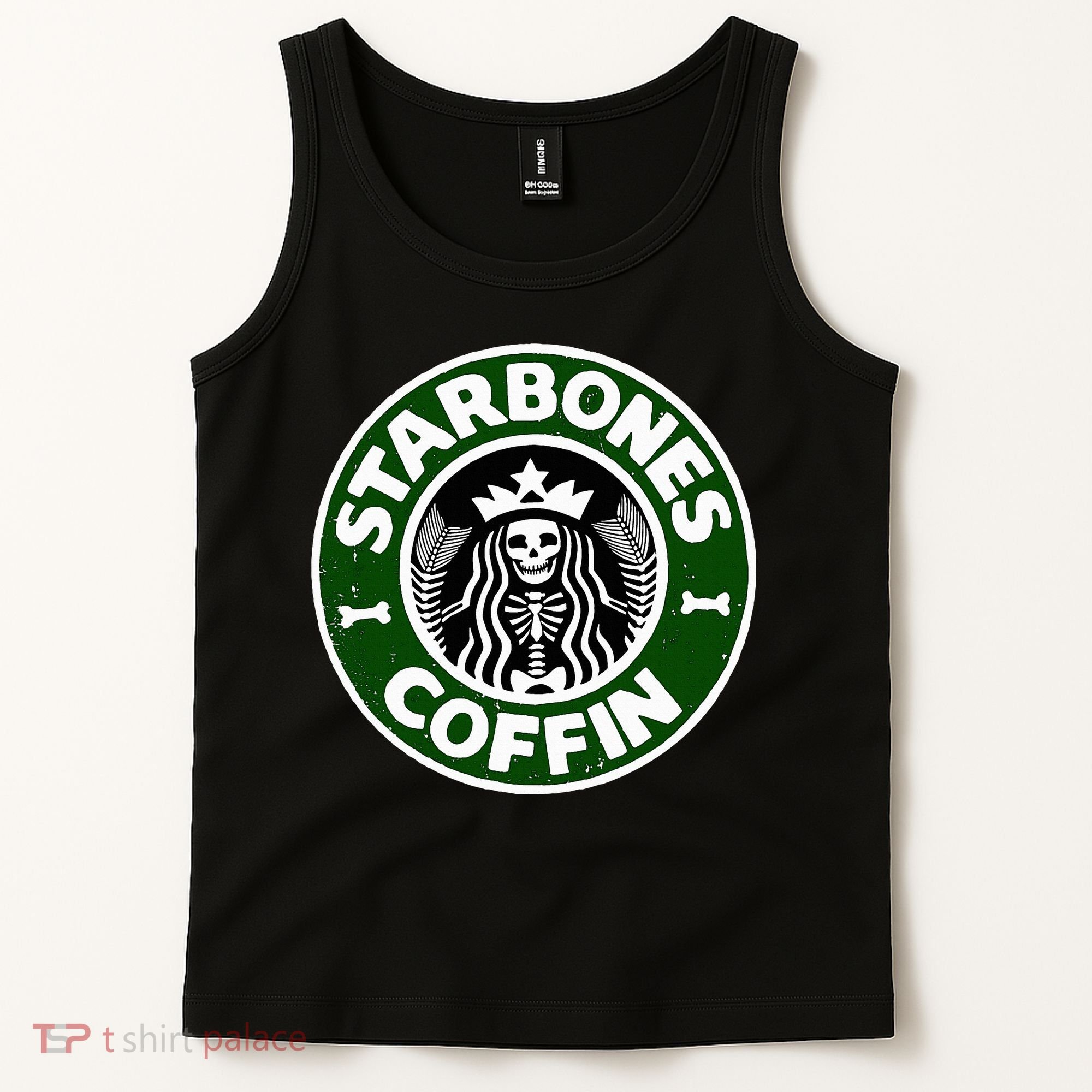 Starbones Coffin Funny Horror Coffee Tank Top