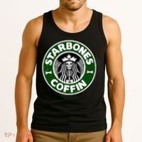 Starbones Coffin Funny Horror Coffee Tank Top thumb 3