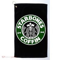 Starbones Coffin Funny Horror Coffee Golf Towel thumb 0