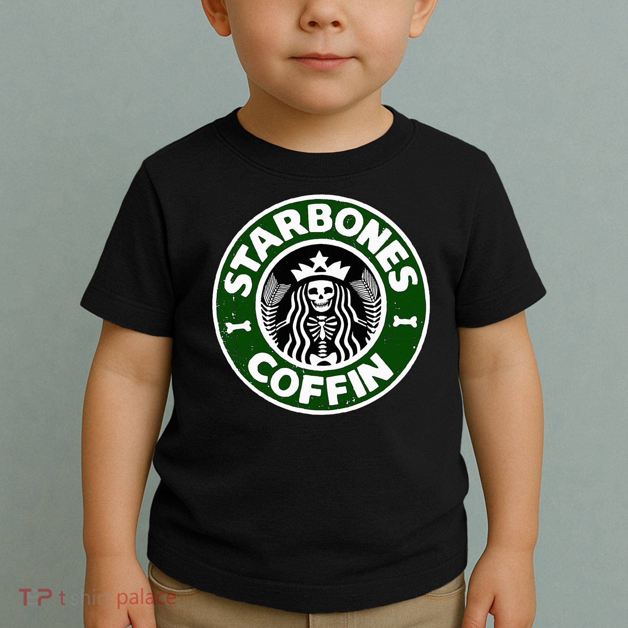 Starbones Coffin Funny Horror Coffee Toddler T-Shirt