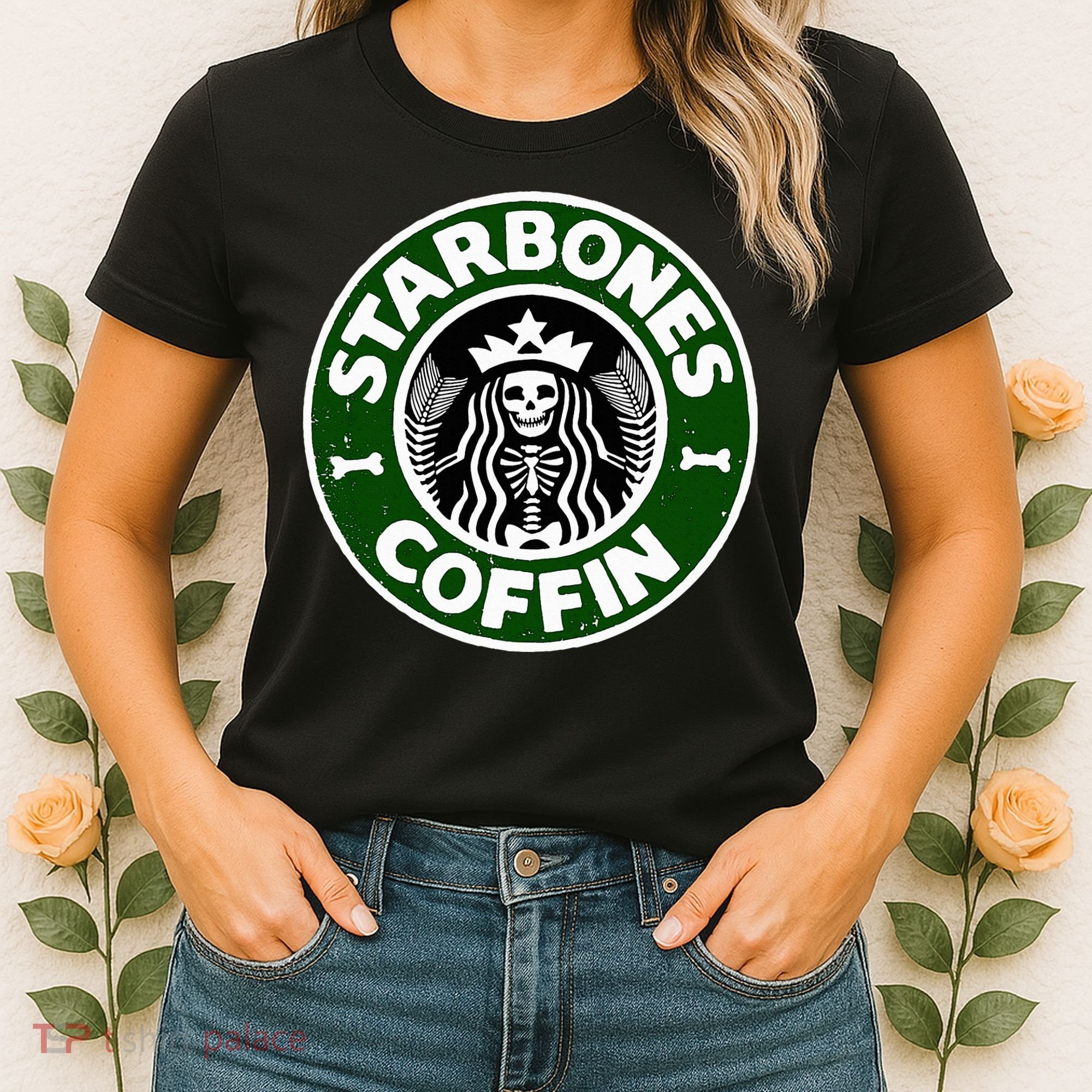 Starbones Coffin Funny Horror Coffee Women's T-Shirt
