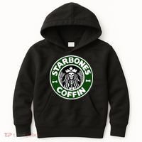 Starbones Coffin Funny Horror Coffee Kids Hoodie thumb 0