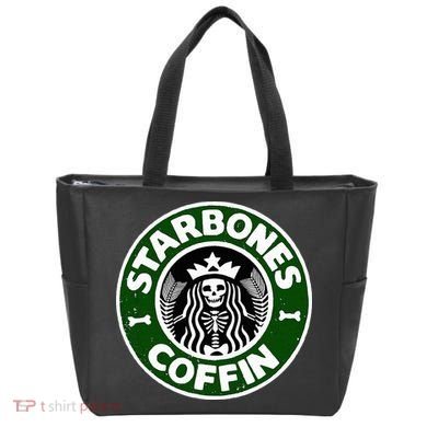 Starbones Coffin Funny Horror Coffee Tote Bag
