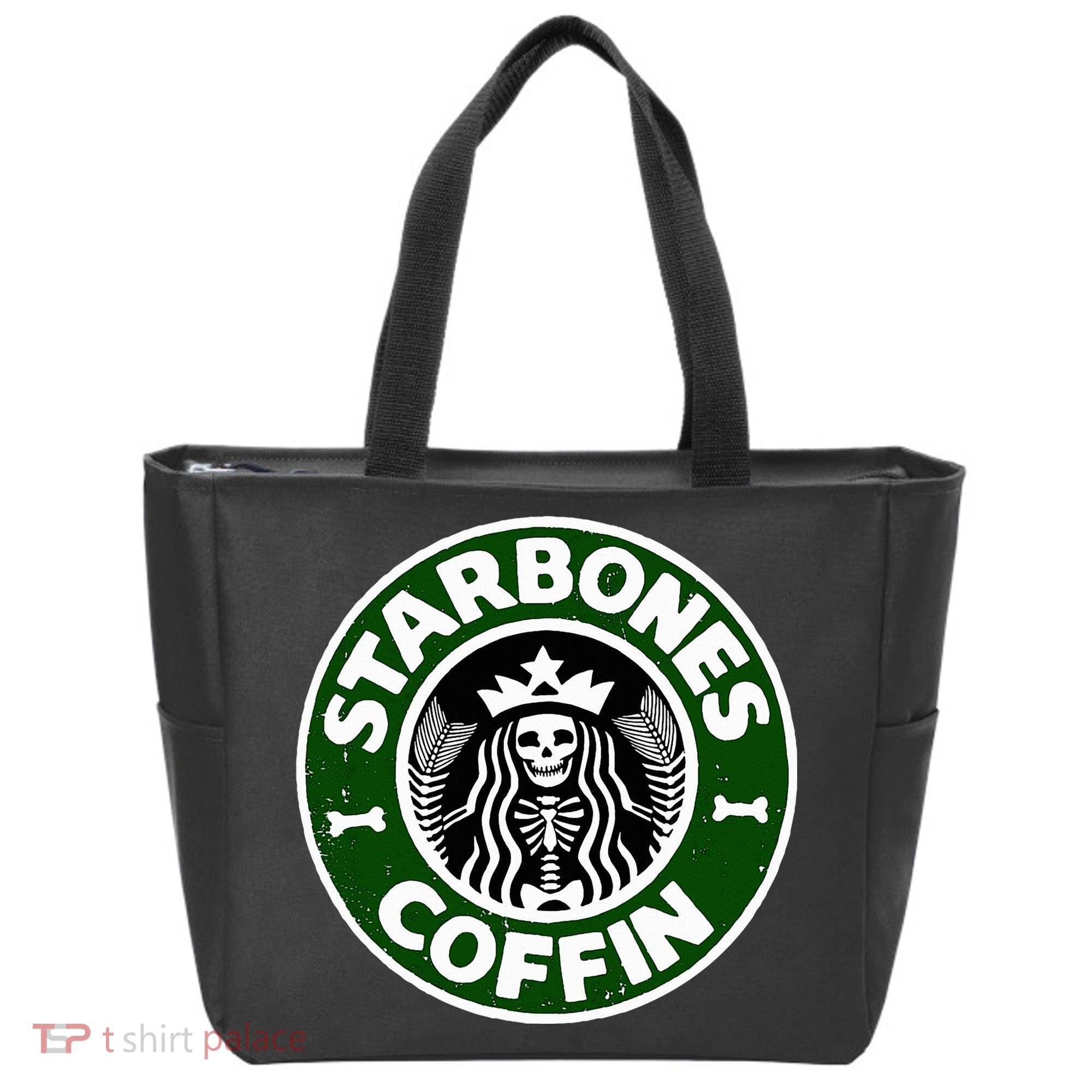 Starbones Coffin Funny Horror Coffee Tote Bag