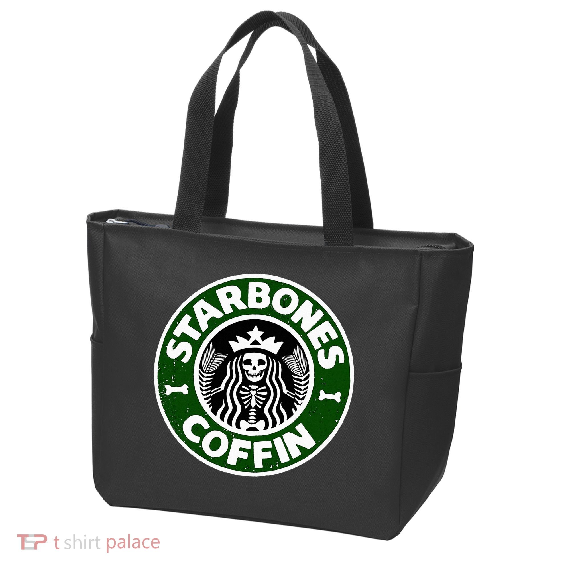 Starbones Coffin Funny Horror Coffee Tote Bag