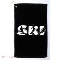Skiing Clothing For Skiers And Ski Lovers Meaningful Gift Golf Towel thumb 0