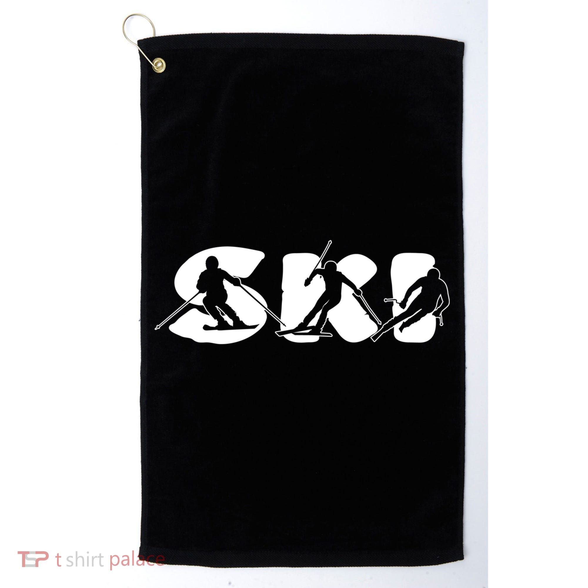 Skiing Clothing For Skiers And Ski Lovers Meaningful Gift Golf Towel