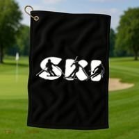 Skiing Clothing For Skiers And Ski Lovers Meaningful Gift Golf Towel thumb 1