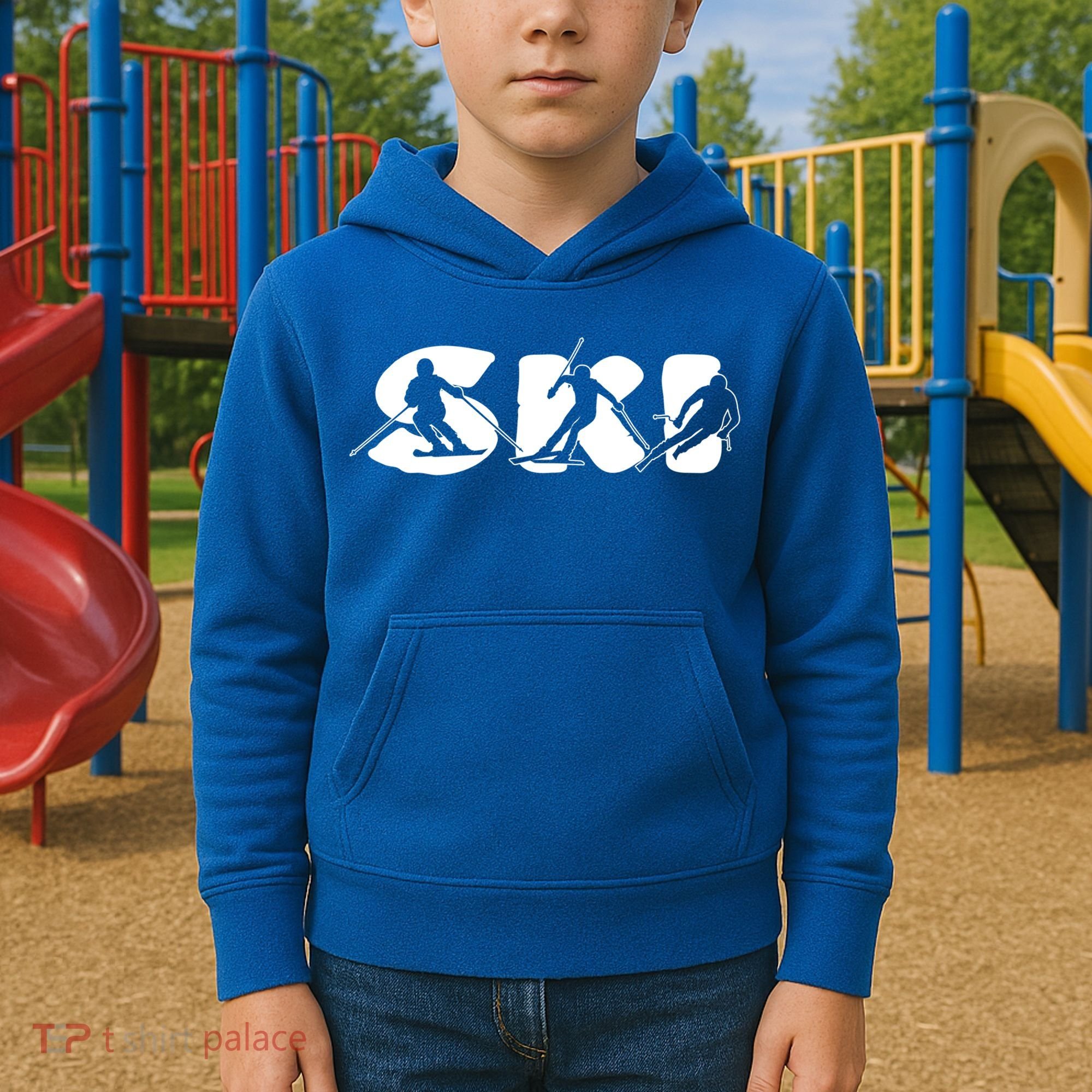 Skiing Clothing For Skiers And Ski Lovers Meaningful Gift Kids Hoodie
