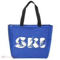 Skiing Clothing For Skiers And Ski Lovers Meaningful Gift Tote Bag thumb 0