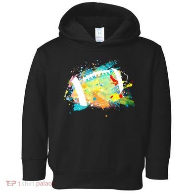 Splattered Colorful Football Lover Toddler Hoodie