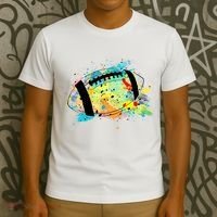 Splattered Colorful Football Lover T-Shirt thumb 3