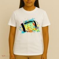 Splattered Colorful Football Lover T-Shirt thumb 4