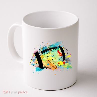 Splattered Colorful Football Lover Coffee Mug