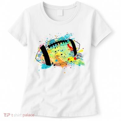Splattered Colorful Football Lover Women's T-Shirt