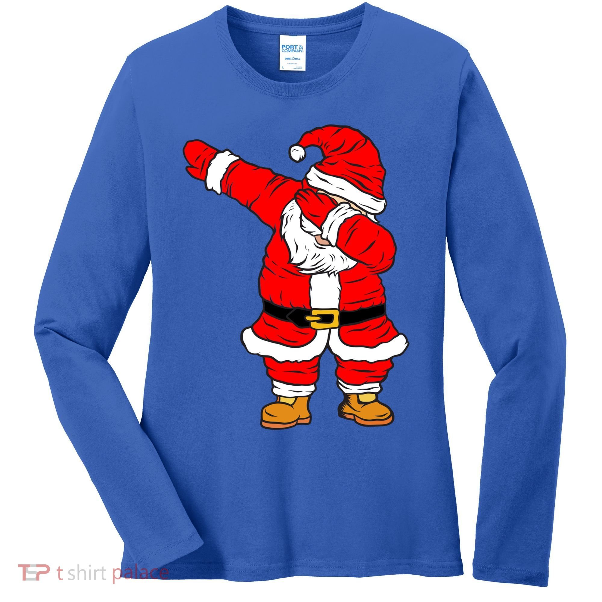 Santa Claus For Xmas Gift Christmas Gift Dab Dabbing Santa Gift Women's Long Sleeve Shirt