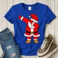 Santa Claus For Xmas Gift Christmas Gift Dab Dabbing Santa Gift Women's T-Shirt thumb 3