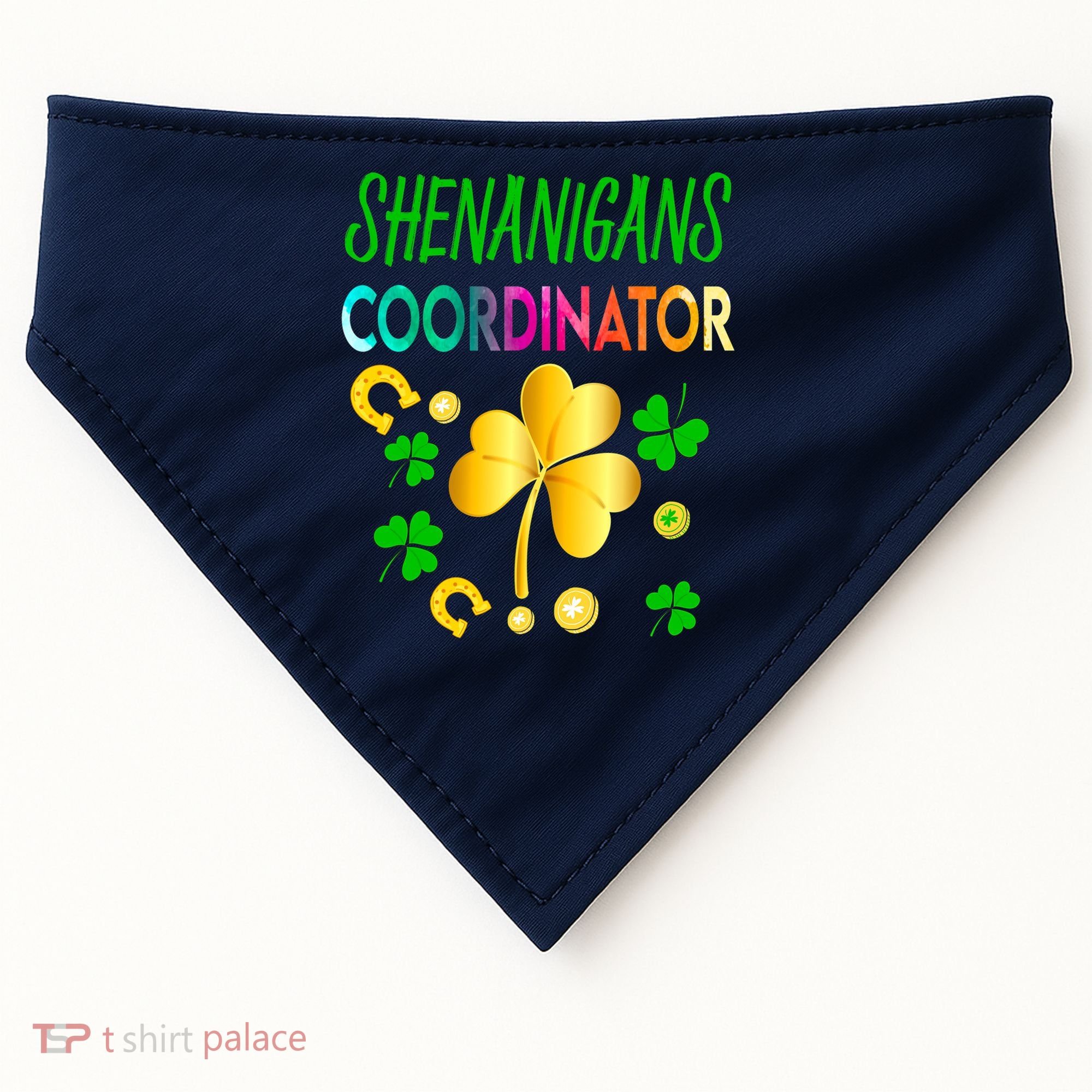 Shenanigans Coordinator Funny Teacher St Patrick's Day USA-Made Doggie Bandana