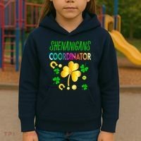 Shenanigans Coordinator Funny Teacher St Patrick's Day Kids Hoodie thumb 3