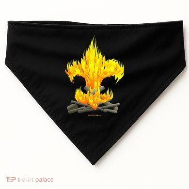 Scout Camp Fire Original Fleurdelis USA-Made Doggie Bandana