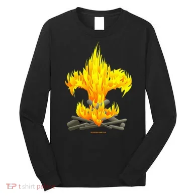 Scout Camp Fire Original Fleurdelis Long Sleeve Shirt