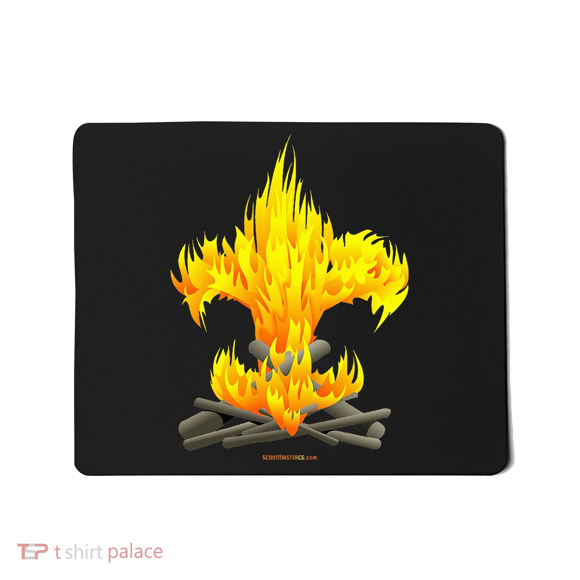 Scout Camp Fire Original Fleurdelis Mousepad
