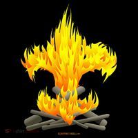 Scout Camp Fire Original Fleurdelis Ornament thumb 1