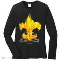 Scout Camp Fire Original Fleurdelis Women's Long Sleeve Shirt thumb 0