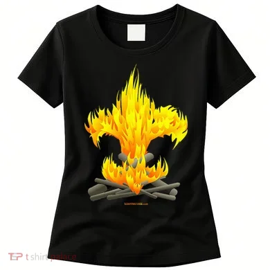 Scout Camp Fire Original Fleurdelis Women's T-Shirt