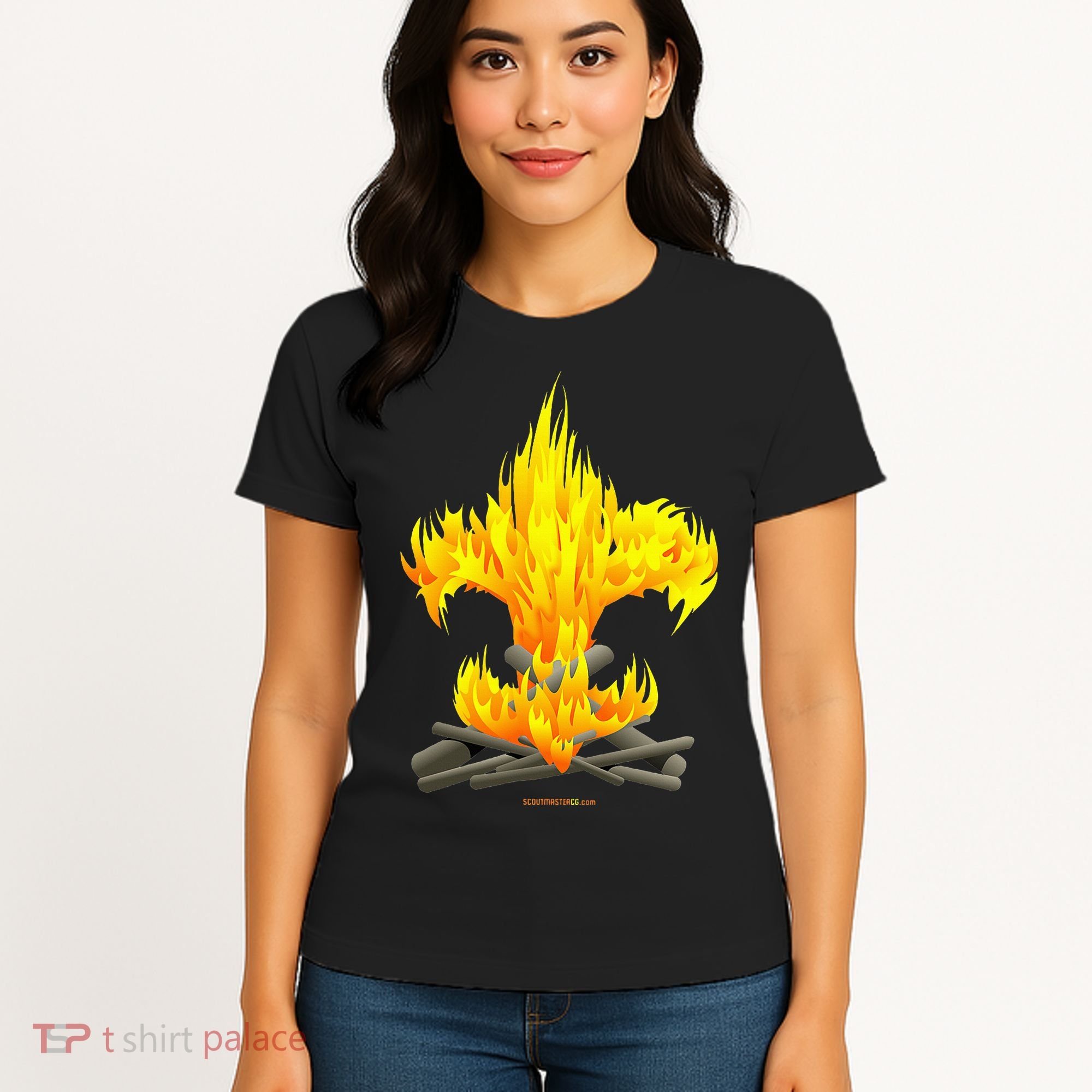 Scout Camp Fire Original Fleurdelis Women's T-Shirt