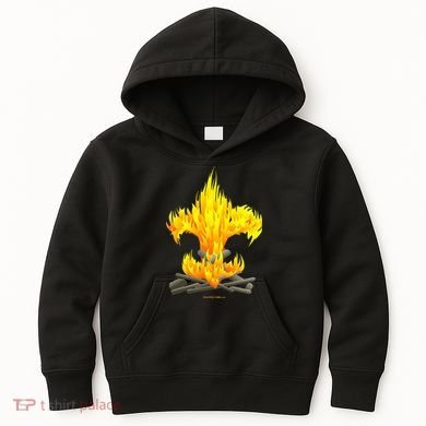 Scout Camp Fire Original Fleurdelis Kids Hoodie