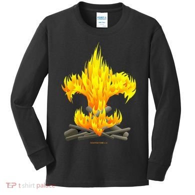 Scout Camp Fire Original Fleurdelis Kids Long Sleeve Shirt