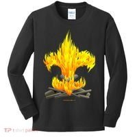 Scout Camp Fire Original Fleurdelis Kids Long Sleeve Shirt thumb 0