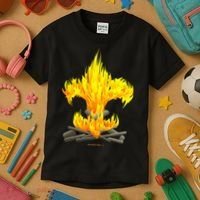 Scout Camp Fire Original Fleurdelis Kids T-Shirt thumb 3